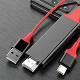 USB-A USB-C HDMI 2m Adapterkabel USB-C USB-A HDMI USB-A USB-C HDMI