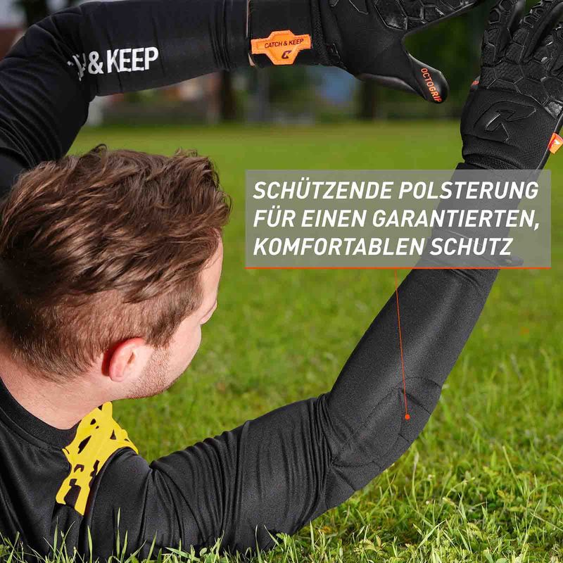 Trikot Protection Torwarttrikot Gr. S Gelb-Schwarz Fussball Torwart Shirt Oberteil