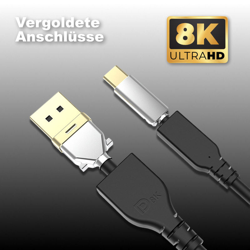 USB-C zu DP Anschluss 3m USB-C zu DisplayPort USB-Typ-C zu DP Kabel