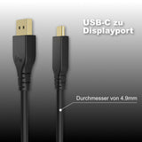 USB-C zu DisplayPort 5m USB-C zu DP Anschluss USB-Typ-C zu DP Kabel