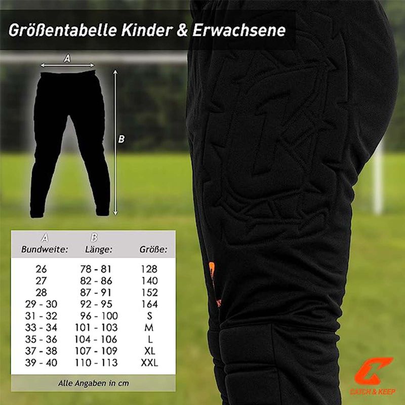 Torwarthose Flight Protection Gr. S Schwarz Fussball Goalie Torwart Trainingshose