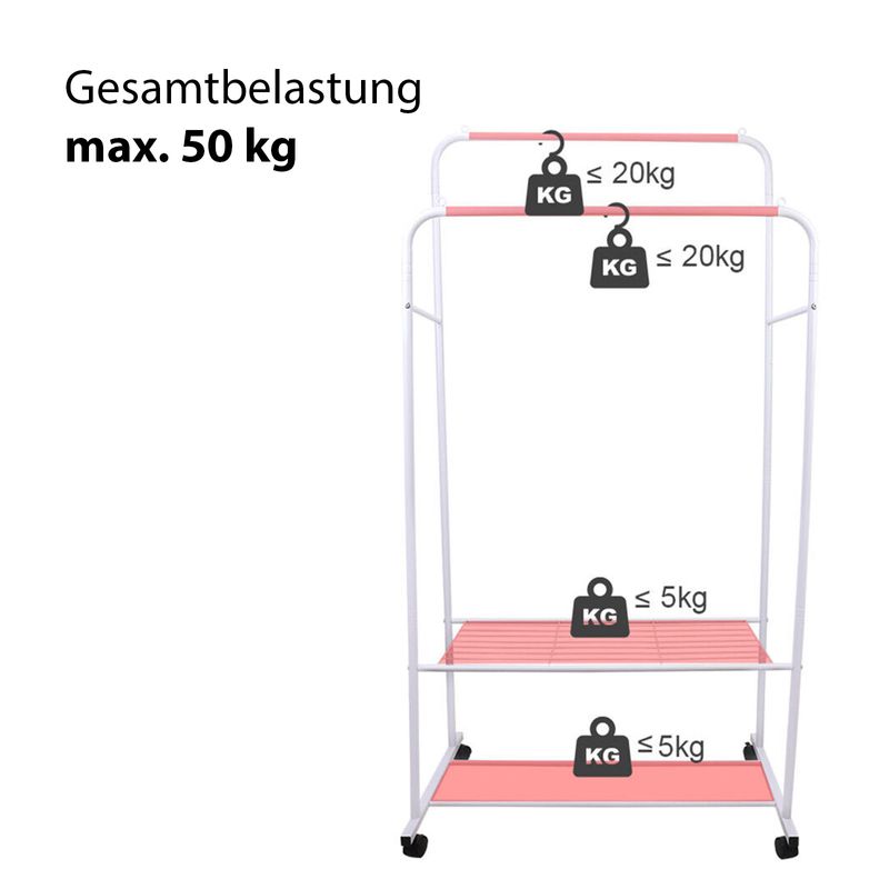 Roll-Kleiderständer Garderobenständer Herrendiener Kleiderständer