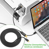 USB-C zu USB-B Druckerkabel 1m Drucker-USB-C-Kabel USB-C Printer-Kabel