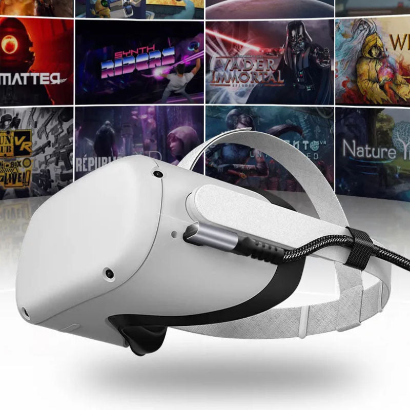 Kabel für VR Brille 3m Oculus Quest 1 + 2 Datenkabel VR Headset