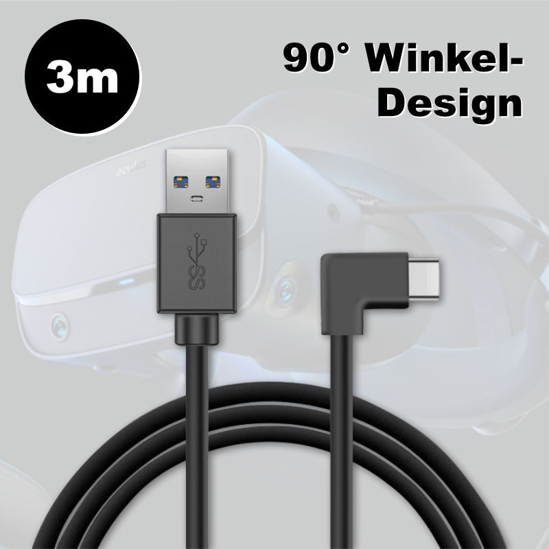 Kabel für VR Brille 3m VR Headset Datenkabel Oculus Quest 1 + 2