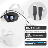 Oculus Quest 2 3m Kabel für VR Brille USB-C Datenkabel Ladekabel