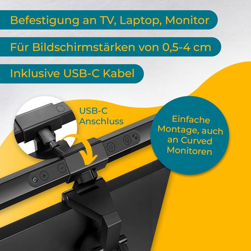 Bildschirmbeleuchtung Screenbar Monitorlicht Monitorbeleuchtung LED