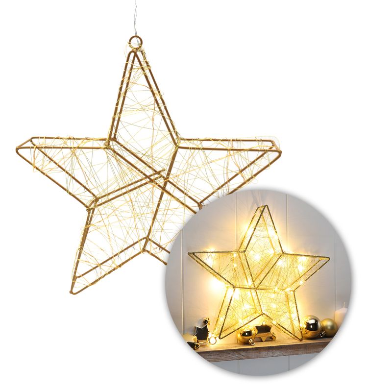 LED-Weihnachtsstern Metallstern LED-Stern Drahtstern Leuchtstern