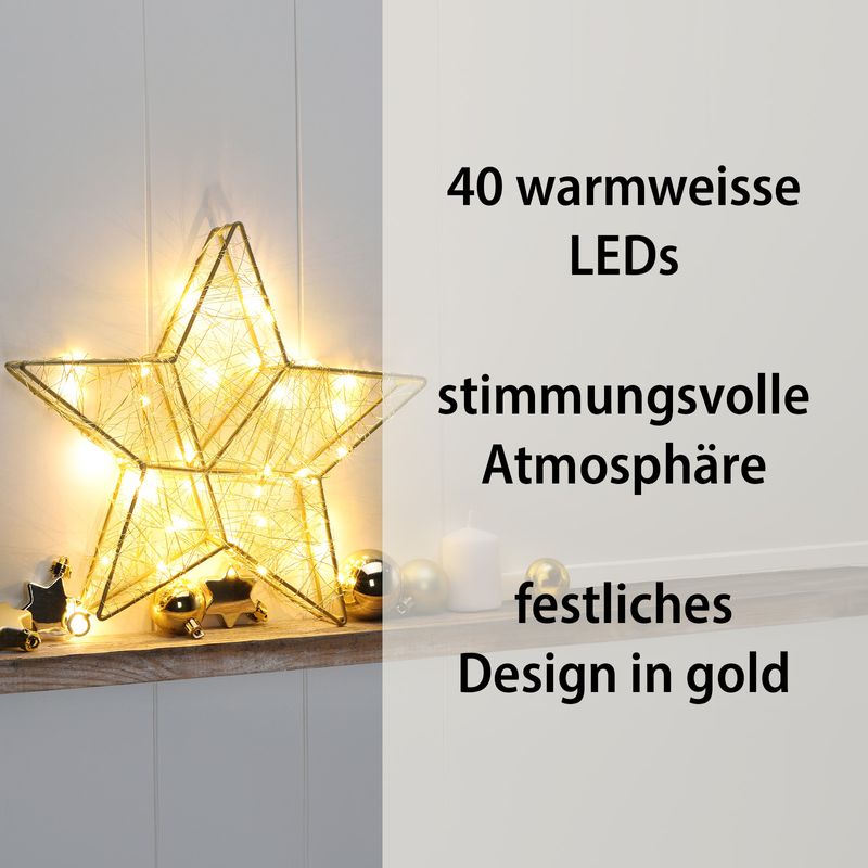 LED-Weihnachtsstern Metallstern LED-Stern Drahtstern Leuchtstern