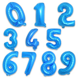 Folienballon Zahl 4 Blau Zahlenballon Geburtstagsparty Ballon 81cm