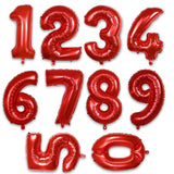 Folienballon Zahl 0 Zahlenballon Geburtstagsparty Ballon Rot 81cm