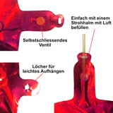 Folienballon Zahl 0 Zahlenballon Geburtstagsparty Ballon Rot 81cm