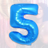 Zahlenballon Zahl 5 Luftballon Folienballon Heliumballon Blau 40cm