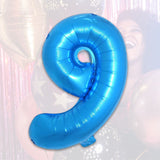 Zahlenballon Zahl 9 Blau Folienballon Luftballon Heliumballon 40cm