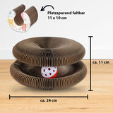 Katzen Kratzspielzeug 4er Set Kratzorgel Haustierspielzeug Ballspiel