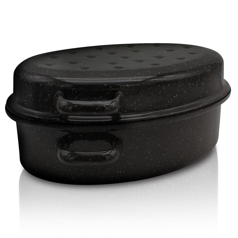 Emaille-Gansbräter Schmorbräter Bratschale Schmortopf Backofenform