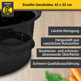 Emaille-Gansbräter Schmorbräter Bratschale Schmortopf Backofenform