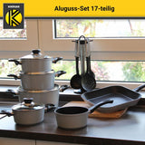 Set Kochtopf Pfanne Kochgeschirr Küchenhelfer Küchenutensilien Aluguss