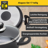 Set Kochtopf Aluguss Pfanne Kochgeschirr Küchenhelfer Küchenutensilien