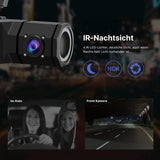 Dual-Dashcam Full-HD Autofront-Kamera Onboard-Kamera Innenraum Auto