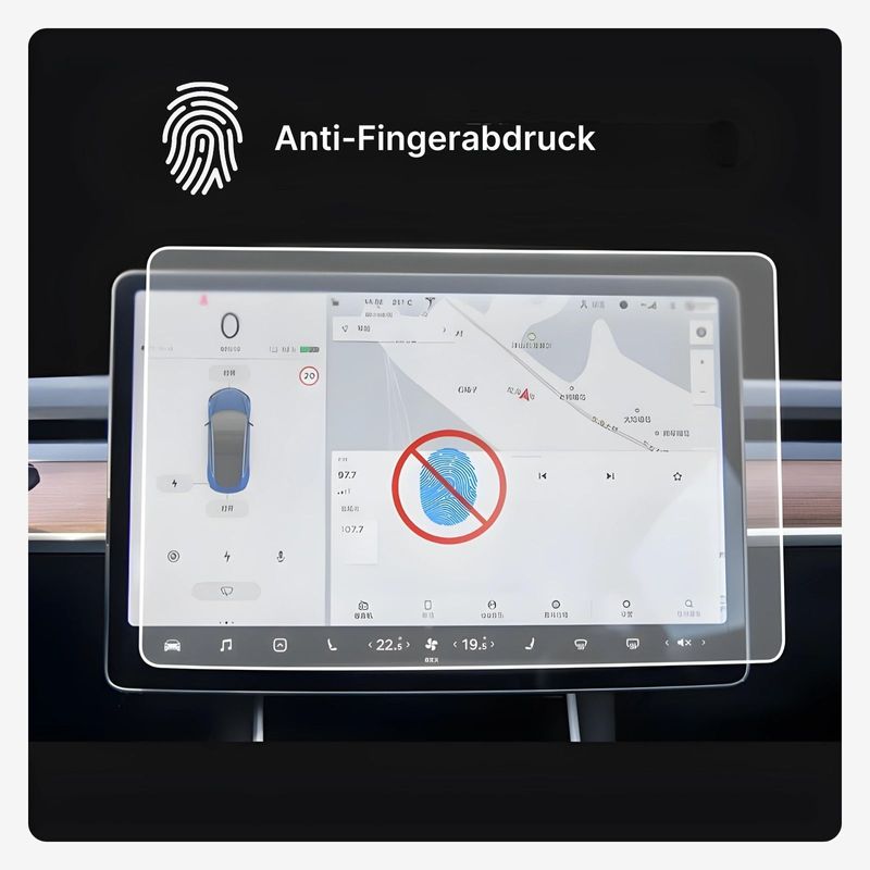 Alternative Bildschirmfolie Display Panzerglas kompatibel für Tesla Model 3 Y
