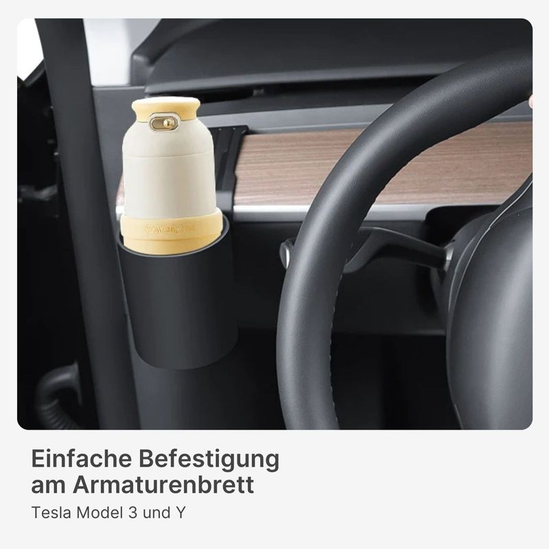 Alternativer Getränkehalter Becherhalter für Armaturenbrett Tesla Model 3 Y