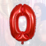 Zahlenballon Zahl 0 Rot Folienballon Geburtstagsparty Ballon 40cm