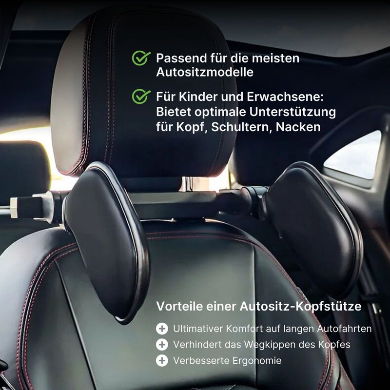 Verstellbare Autositz-Kopfstütze Nackenstütze Kopfauflage Kopflehne