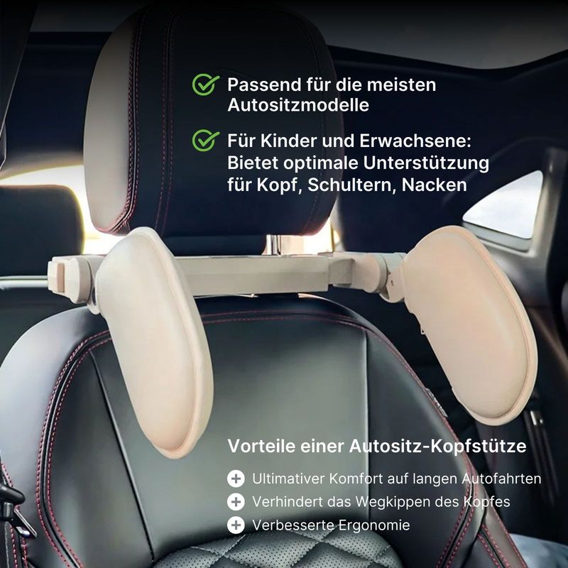 Verstellbare Autositz-Kopfstütze Kopflehne Nackenstütze Kopfauflage