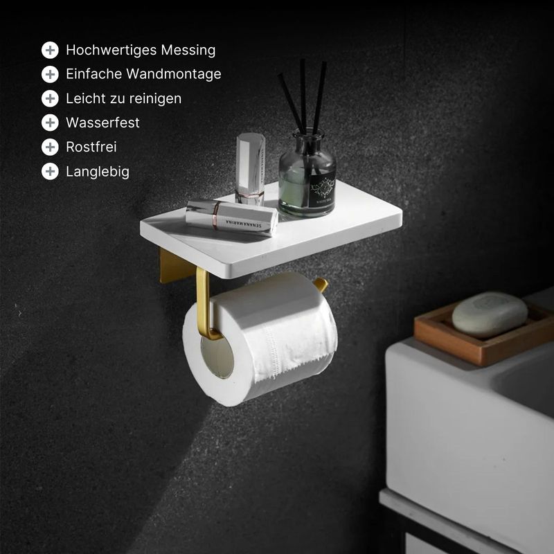Toilettenpapierhalter Halterung Klopapier WC-Rollenhalter Marmoroptik