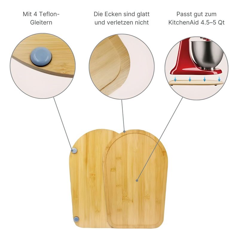 Alternatives Gleitbrett für KitchenAid verschiebbare Unterlage Brett