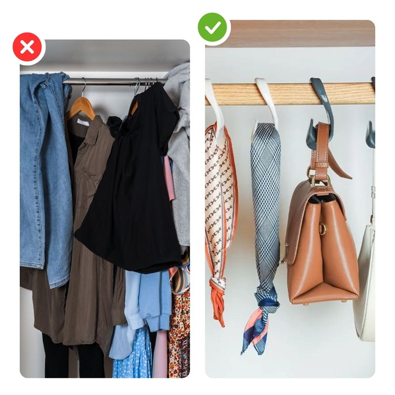 Taschenhalterhaken Set Handtaschen-Kleiderbügel Geldbörsen-Aufhänger