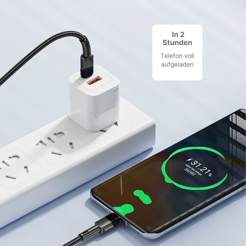 Kabel USB-C zu USB-C 1m 100W Datenkabel Schnellladekabel