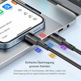 Kabel USB-C zu USB-C 3m 100W Datenkabel Schnellladekabel