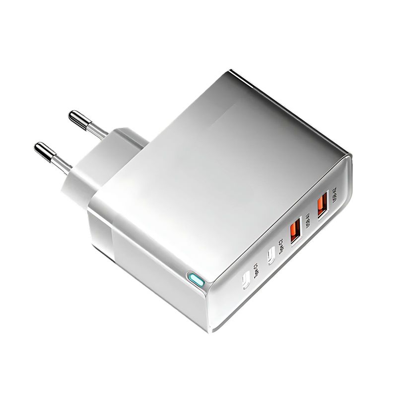 Ladegerät 100W Schnellladegerät USB-A USB-C 4-Ports Netzteil