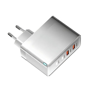 Ladegerät 100W Schnellladegerät USB-A USB-C 4-Ports Netzteil