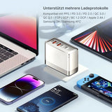 Ladegerät 100W Schnellladegerät USB-A USB-C 4-Ports Netzteil