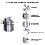 Messbecher Messlöffel Messbecher-Set Dosierlöffel Dosierbecher