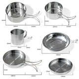 Campinggeschirr Outdoor-Kochutensilien Picknickgeschirr Set