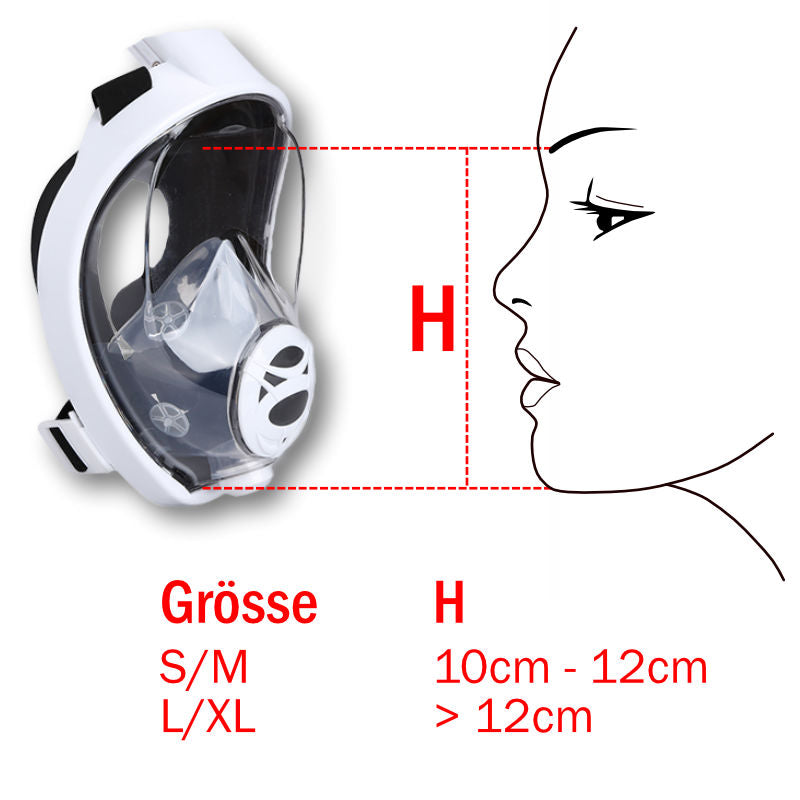 Schnorchelmaske Vollgesichtsmaske Tauchmaske Schwimmbrille