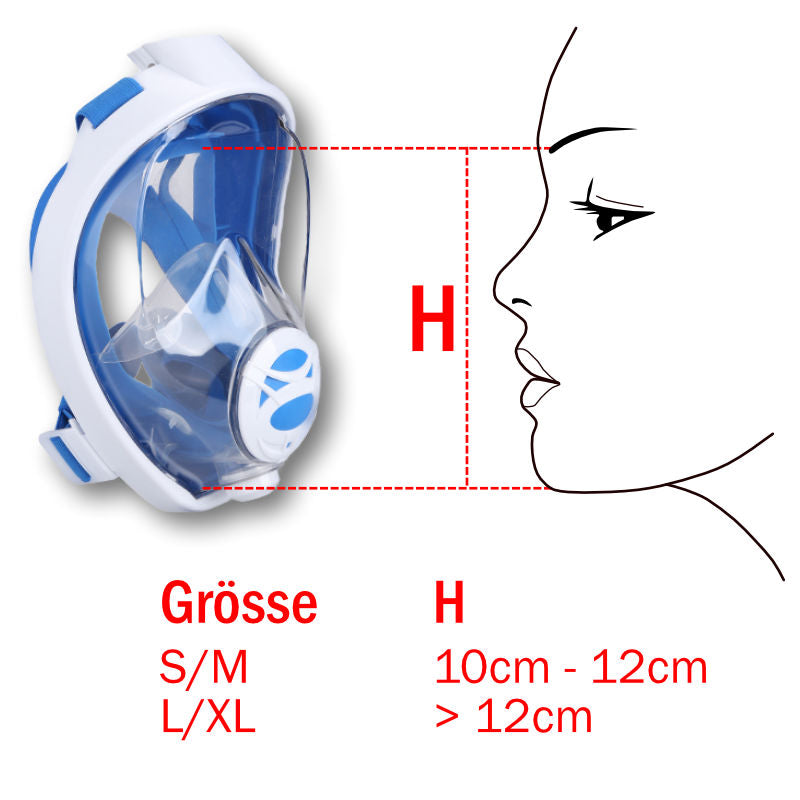 Schnorchelmaske Vollgesichtsmaske Tauchmaske Schwimmbrille