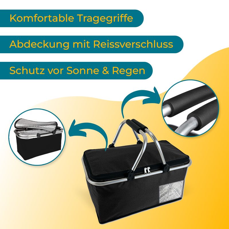 Einkaufskorb Set Thermo-Einkaufskorb Tragekorb Kühlkorb Carrybag