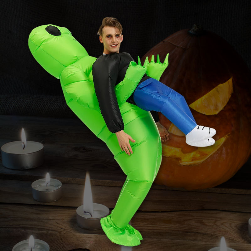 Alien Kostüm Erwachsene 150-190cm - aufblasbar für Party, Fasnacht & Halloween