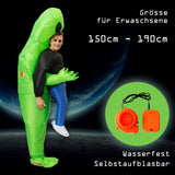 Alien Kostüm Erwachsene 150-190cm - aufblasbar für Party, Fasnacht & Halloween