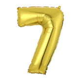 Zahlenballon Zahl 7 Folienballon Golden 72cm