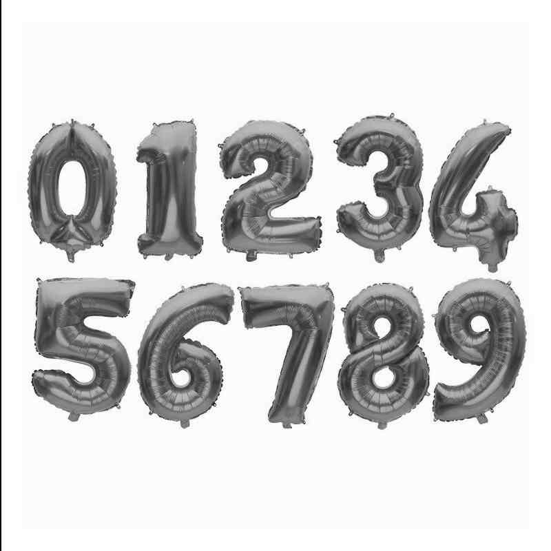Folienballon Zahl 2 Schwarz Zahlenballon 72cm