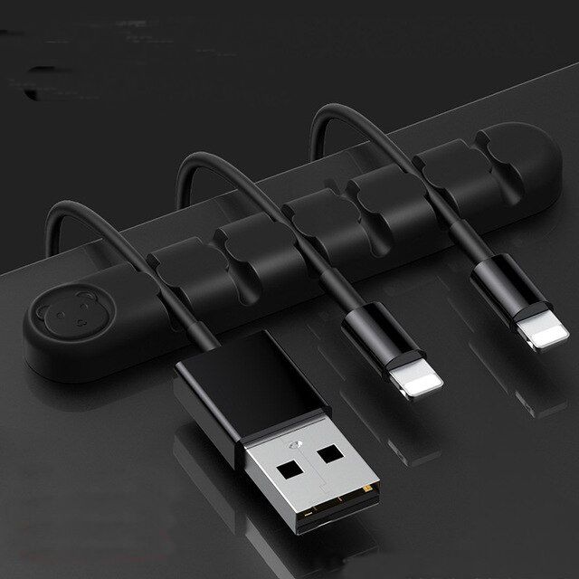 Kabelhalter aus Silikon für 6 Kabel selbstklebend