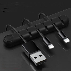 Kabelhalter aus Silikon für 6 Kabel selbstklebend
