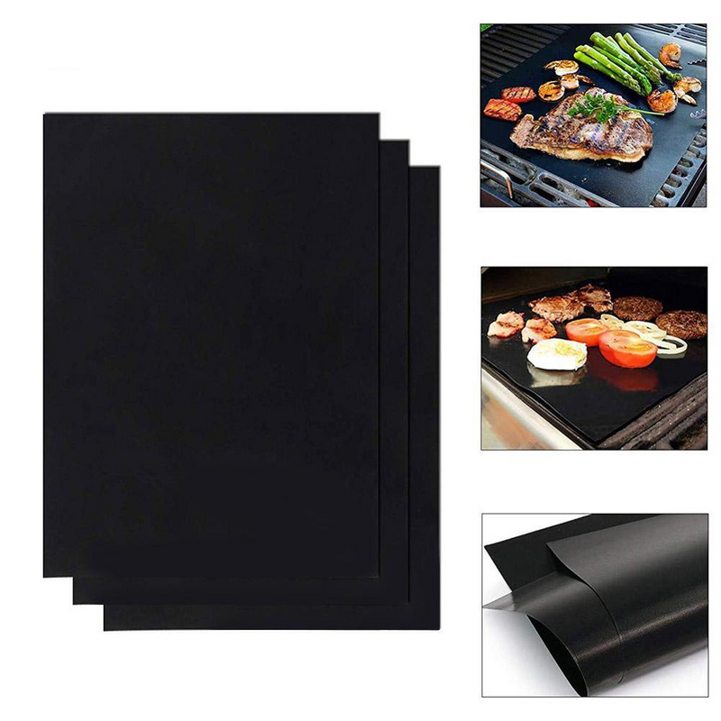 Grillmatte Antihaft Teflon BBQ feuerfest 3 Stück