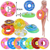 Schwimmringe 5 Stück Set für Barbie Pink Enten Muster Zubehör